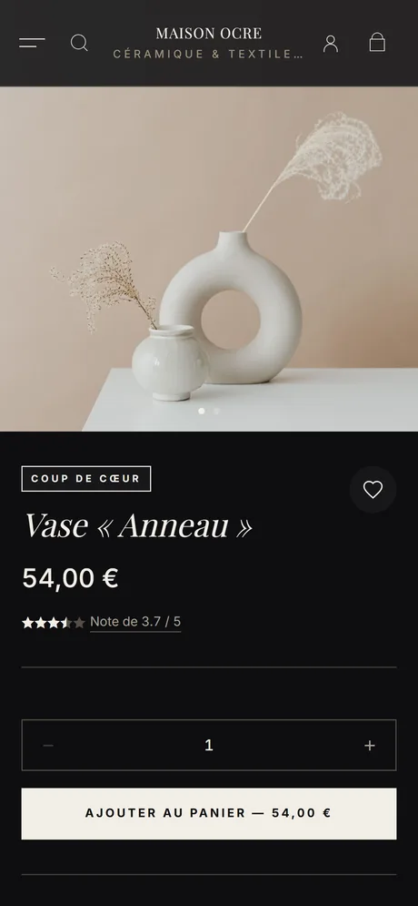 Fiche produit avec le thème Encre