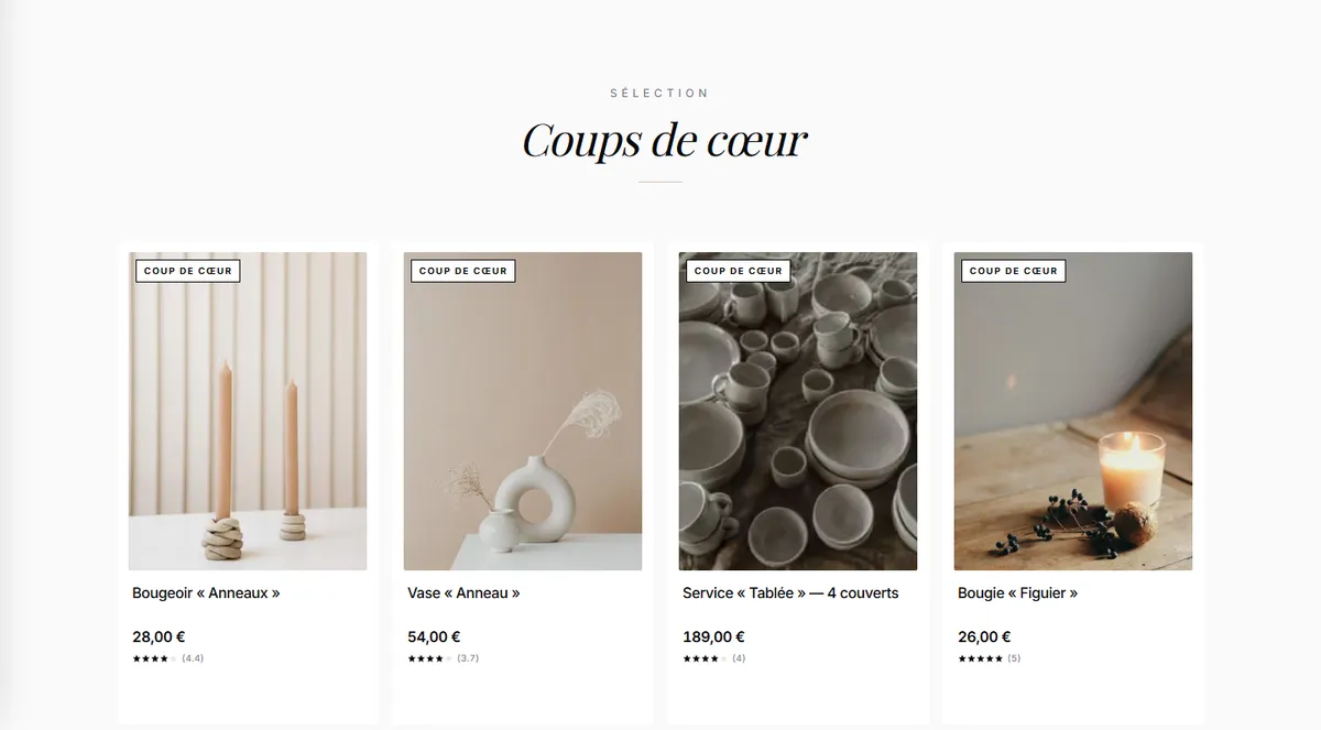 La boutique Maison Ocre avec le thème Onyx