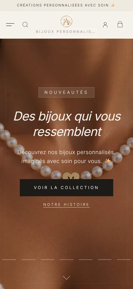 La boutique Avelyssia sur téléphone
